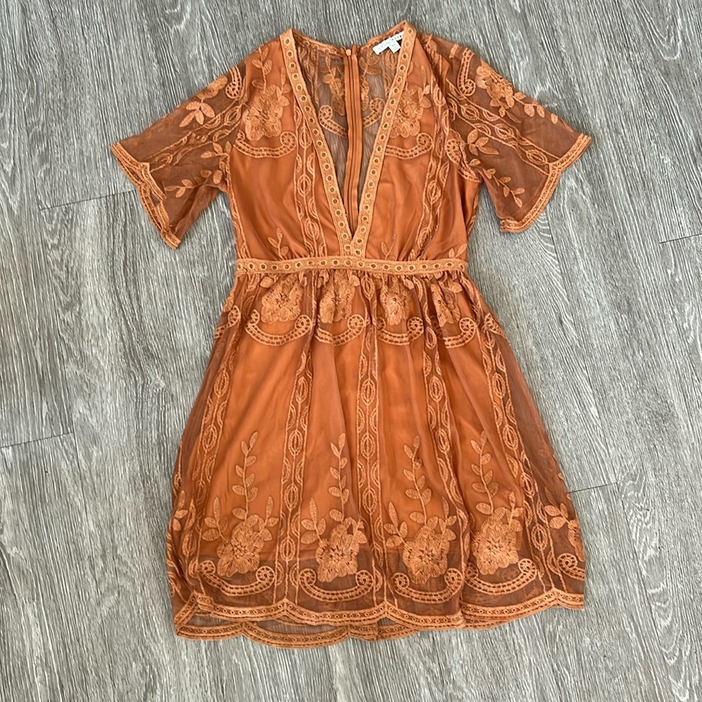Lace and Mesh cocktail dress